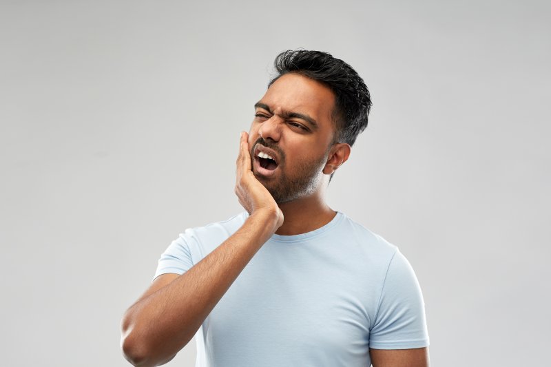 Man suffering from toothache
